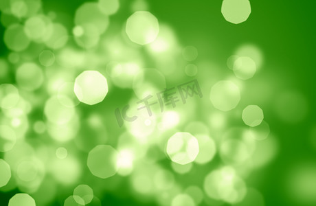 绿色光泽焦抽象自然或室外灯 b