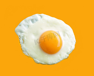 在黄色背景上煎蛋