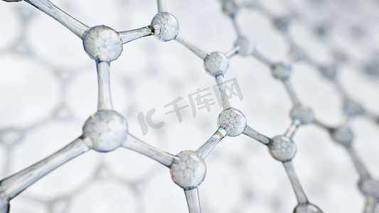 细胞分子摄影照片_科学或医学背景与分子和原子.