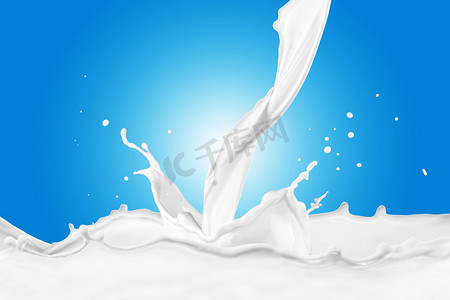 稀疏摄影照片_飞溅的牛奶抽象