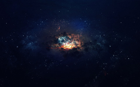 太空中的银河系, 宇宙之美, 黑洞。由 Nasa 提供的元素
