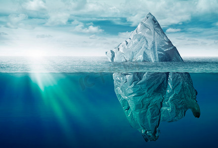 塑料袋环境污染与垃圾冰山 