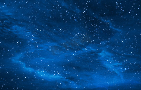 繁星点点的夜晚的星空背景下,抽象