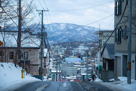 2018年12月22日, 日本北海道 shiribeshi 县小塔鲁的雪景.