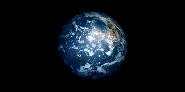 Extremely detailed and realistic 3D illustration of an Earth like Exoplanet. Shot from space. Elements of this image are furnished by Nasa.