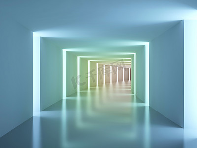 Tom colorfull korridor. abstrakt interiör