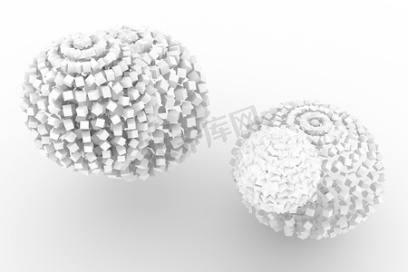 球形脉络摄影照片_球形从正方形, 现代样式柔和的白色和灰色背景.