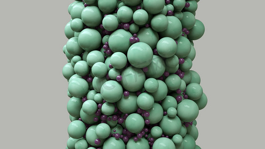 彩色抽象混沌结构球背景, 药学和医学概念, 3d 渲染