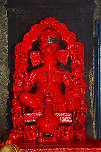 甘尼萨勋爵的偶像, Nageshwar 寺, 浦那, 马哈拉施特拉邦印度