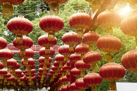 中国、亚洲的节日红灯笼