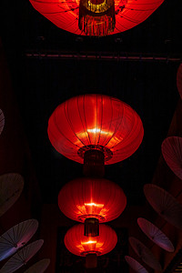 Chinese red lantern decoration for New Year