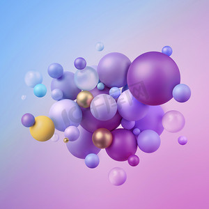 3d 渲染, 抽象球, 柔和的气球, 几何背景, 五颜六色的原始形状, 简约的设计, 柔和的色彩调色板, 党的装饰, 塑料玩具, 孤立的元素