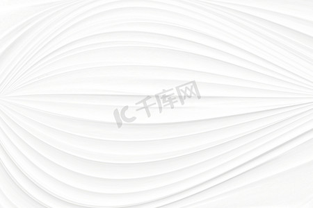 白色背景3D，元素波浪形在奇妙的抽象设计中，线条质感为现代墙纸风格。婚礼或商务活动的浅灰模板.