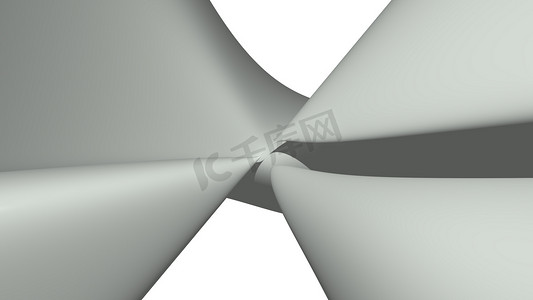 不同光照和阴影下的蜜露曲线几何图案的混沌3D抽象背景