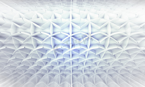 立3d摄影照片_运动抽象蓝色三个三维建筑立面的模糊背景