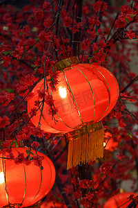 灯笼佳节摄影照片_中国的灯笼，在中国新春佳节