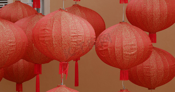 中国传统的红灯笼装饰