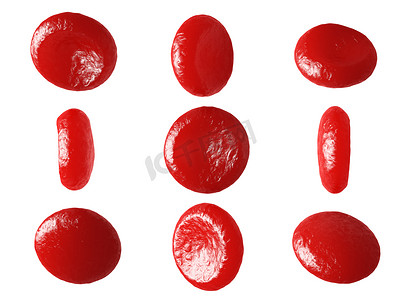 人体白色摄影照片_红色的血液细胞红细胞内动脉或毛细管的血管. 