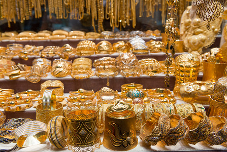 在迪拜，阿联酋黄金首饰