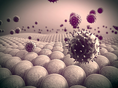细胞分子摄影照片_结肠病毒侵入肺细胞