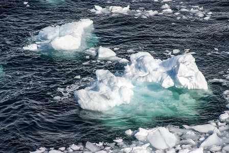 南极洲-块的浮冰-全球变暖