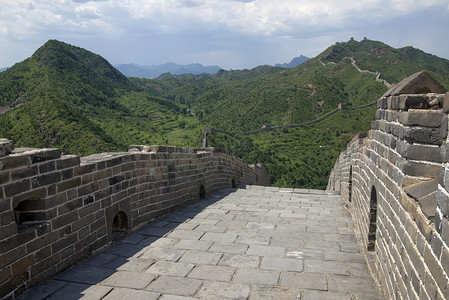 北京长城在中国，雄伟壮观的万里长城，中国的象征.