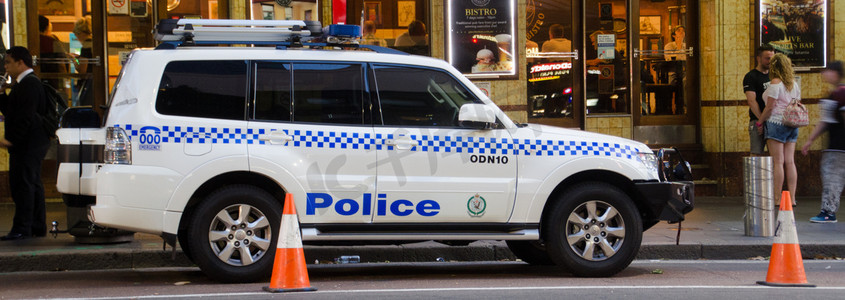 police摄影照片_警察的车，澳大利亚