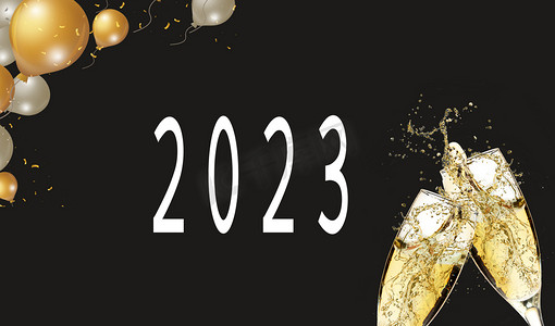 2023香槟庆祝摄影图配图