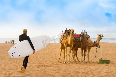 海滩上的索维拉、 摩洛哥、 非洲.