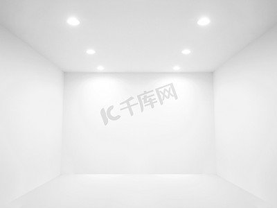 shiny摄影照片_Spot light and blank wall