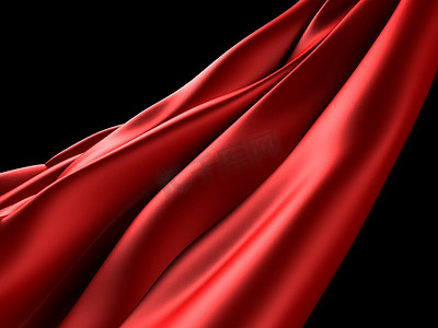 fabric摄影照片_Smooth Red Cloth