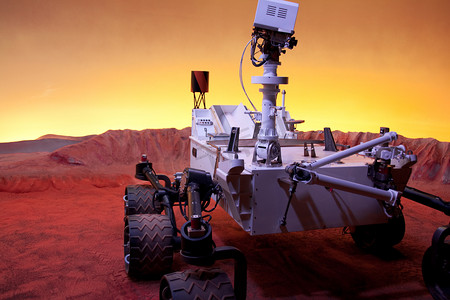 火星探测器摄影照片_火星探测器上