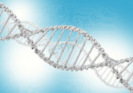 dna 螺旋结构的彩色背景