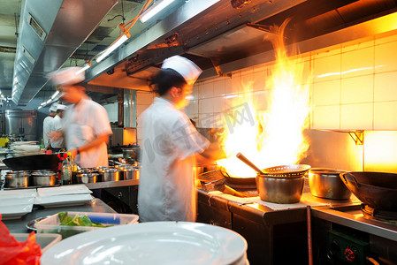 厨师餐厅摄影照片_中国厨师