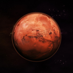 生气摄影照片_火星-红色行星