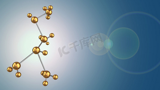 化工背景图摄影照片_分子的形状和镜头光晕