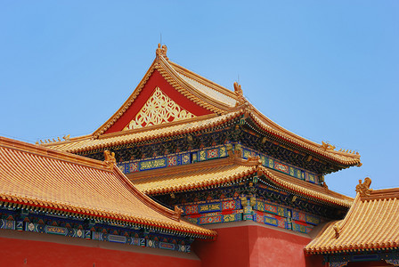 red,blue,sky,decoration,travel,majestic,ornate,old,architecture,building,city,exterior,roof,tile,culture,landmark,famous,palace,ancient,chinese,east,asian,china,forbidden,in,temple,monument,history,asia,entrance,past,empire,emperor,destinations,Beijing,im