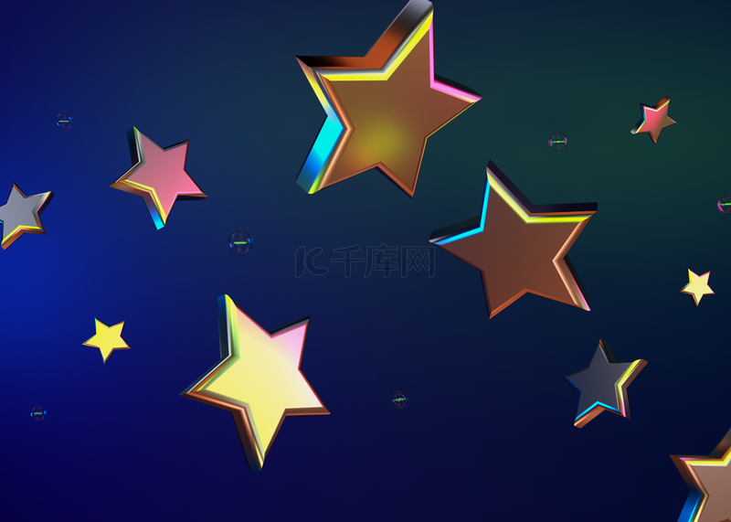 星星形状抽象现代简约时尚3d渲染背景