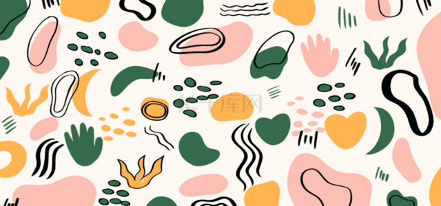 创意彩色色块孟菲斯背景