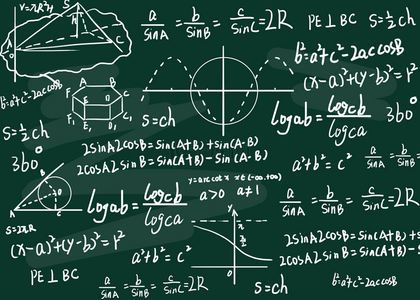 数学几何题目教育数学公式背景