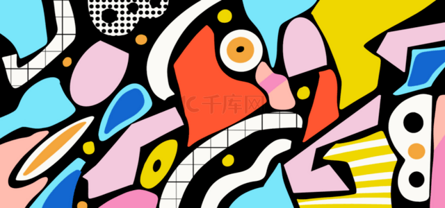 渐变黄色花纹背景绿色橙色黄色爱柔和的背景植物抽象线条叶片彩色背景