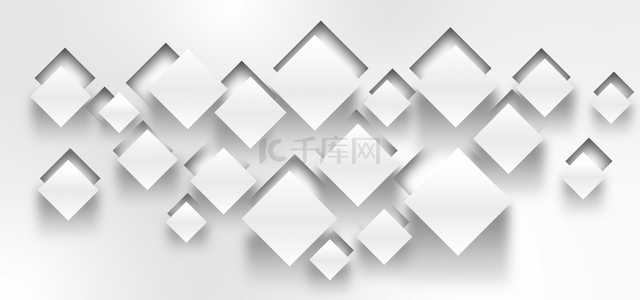 悬浮的正方形白色背景