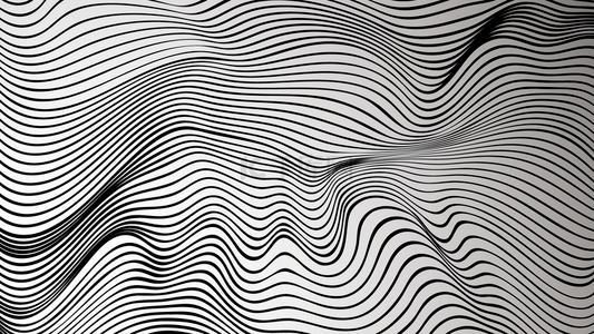 错觉线条抽象波浪纹理黑白背景