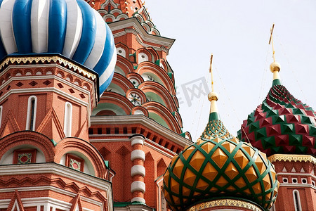 最古老和著名的俄罗斯教堂的一部分，选择性地专注于最近的部分，在佳能5D标志二