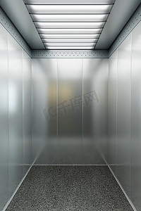 单元入户大堂摄影照片_现代敞开式电梯
