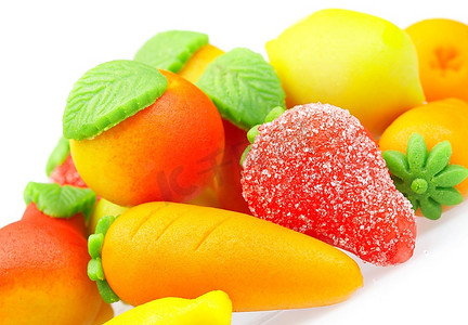 糖果杏仁糖。以水果的形式