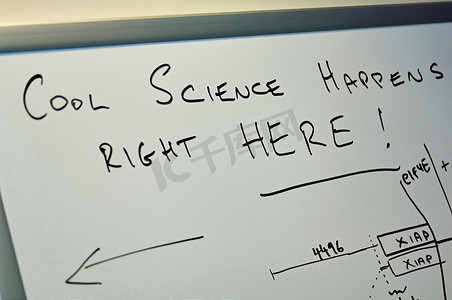 研究实验室里很酷的科学签到。