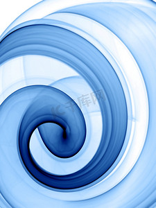 计算机生成摄影照片_蓝色漩涡-项目的抽象渲染图像