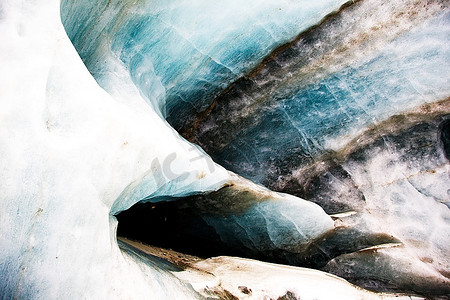 一个colorfull高山冰川的细节;有用的作为自然背景。瑞士采尔马特的罗莎山