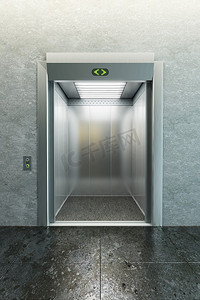 现代敞开式电梯